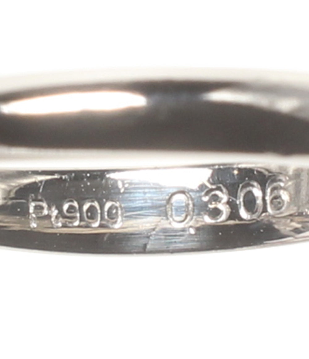 美品 リング 指輪 Pt900 ダイヤ0.306ct レディース SIZE 7号