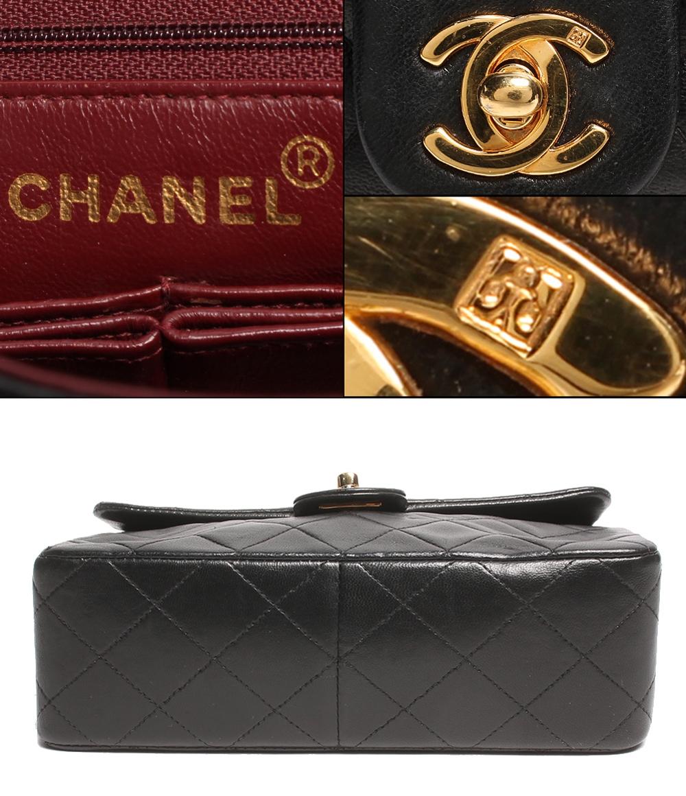 シャネル チェーンレザーショルダーバッグ ココマーク ゴールド金具 マトラッセ20 ラムスキン レディース CHANEL