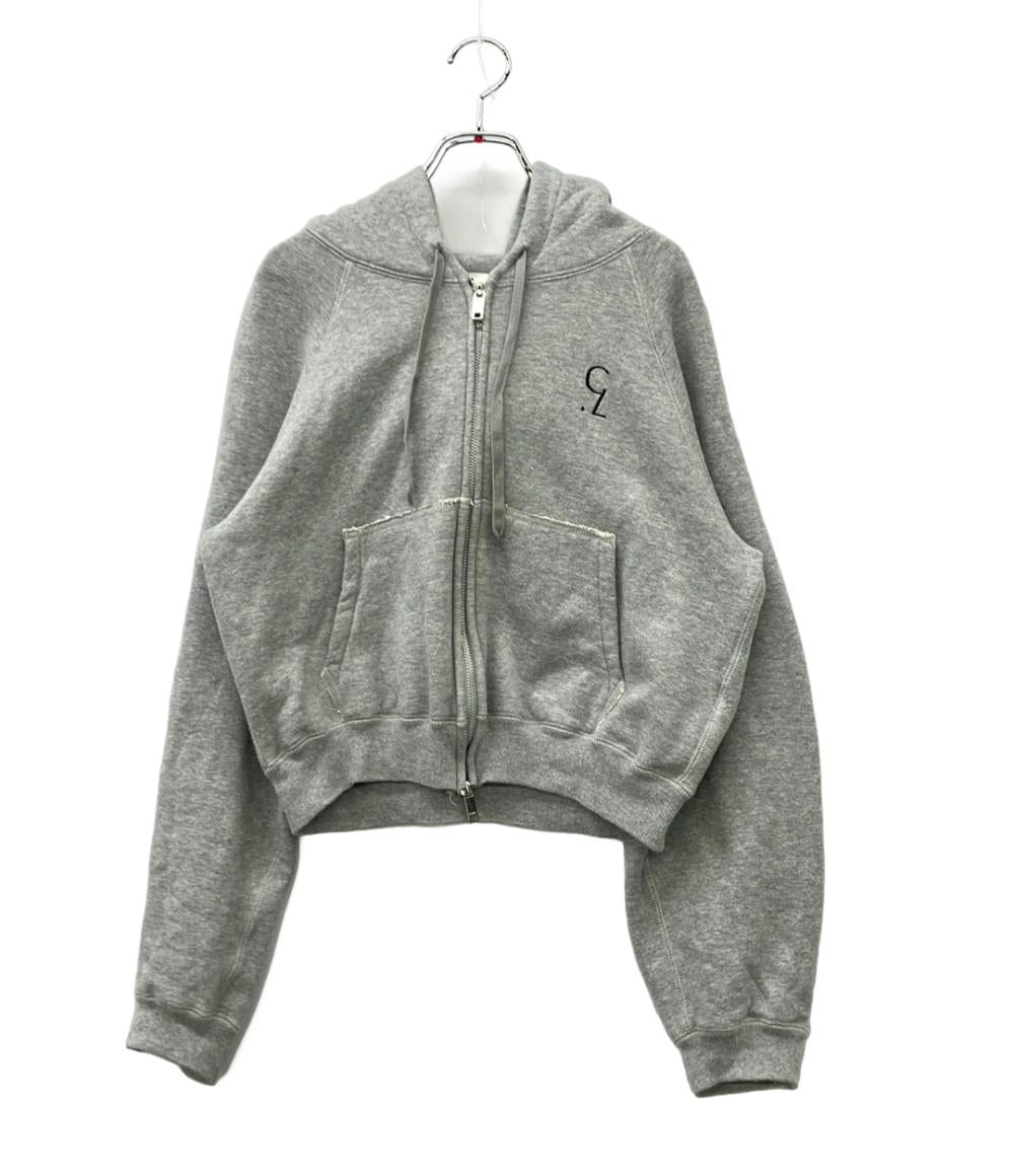 CLANE パーカー 2025aw 長袖 前面プリント ジップアップ ワンポイント LOGO COMPACT ZIP UP HOODIE 19105-1172 レディース SIZE 1 (S) クラネ