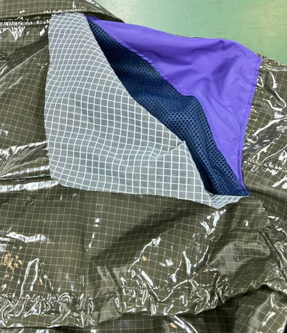 美品 カラー チェック柄裏メッシュナイロンギミックロングコート レディース SIZE 2 (M) kolor