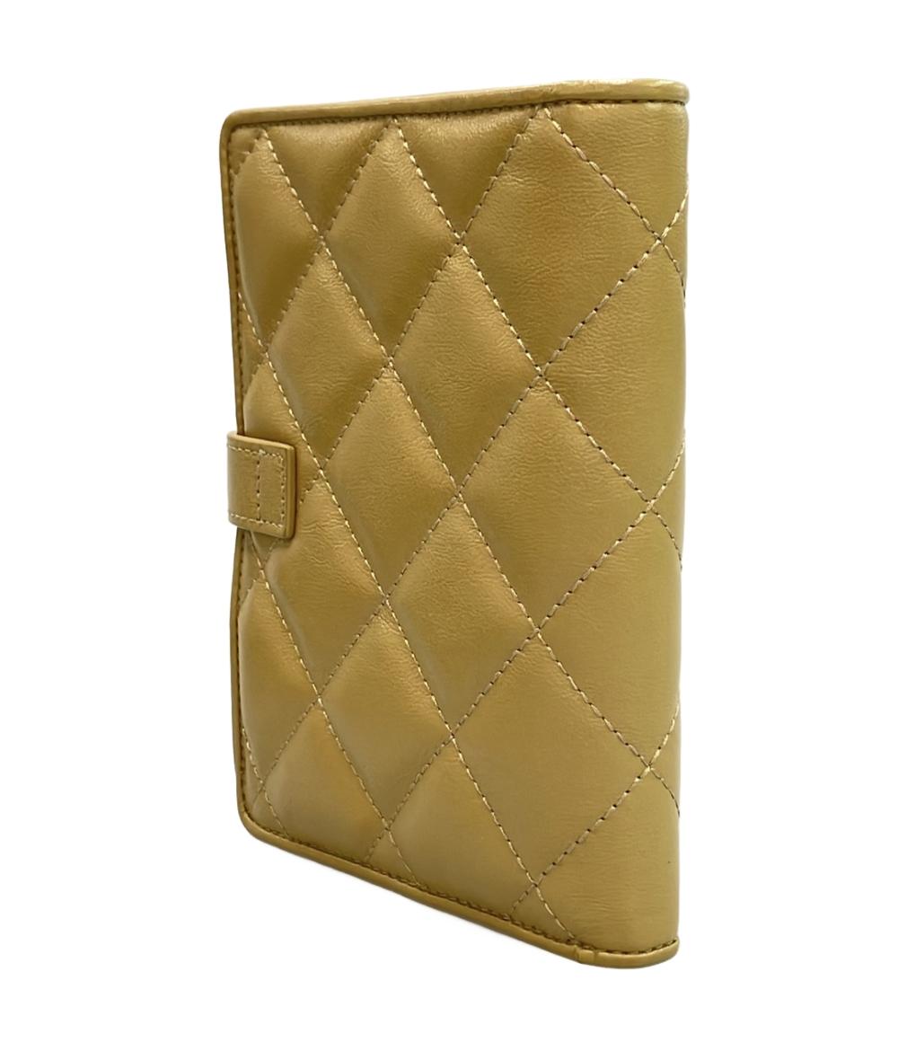 美品 COCOCELUX GOLD 二つ折り財布 レディース メンズ ココセリュックスゴールド