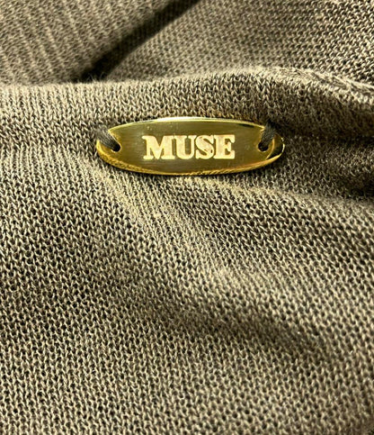 美品 ミューズ 長袖カーディガン ロングカーディガン レディース MJUS