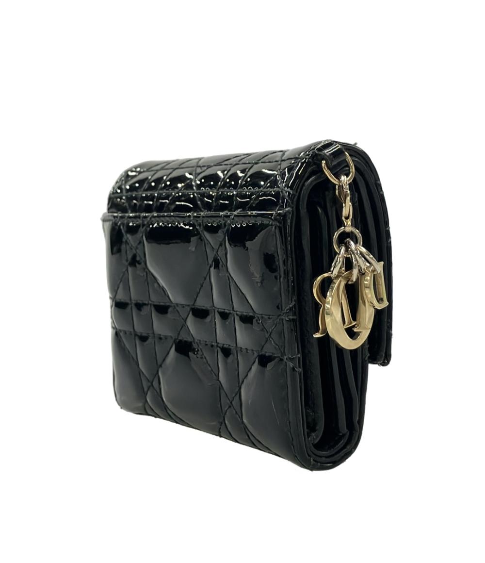 Christian Dior 三つ折り財布 カナージュ レディ ディオール ロータスウォレット レディース クリスチャンディオール