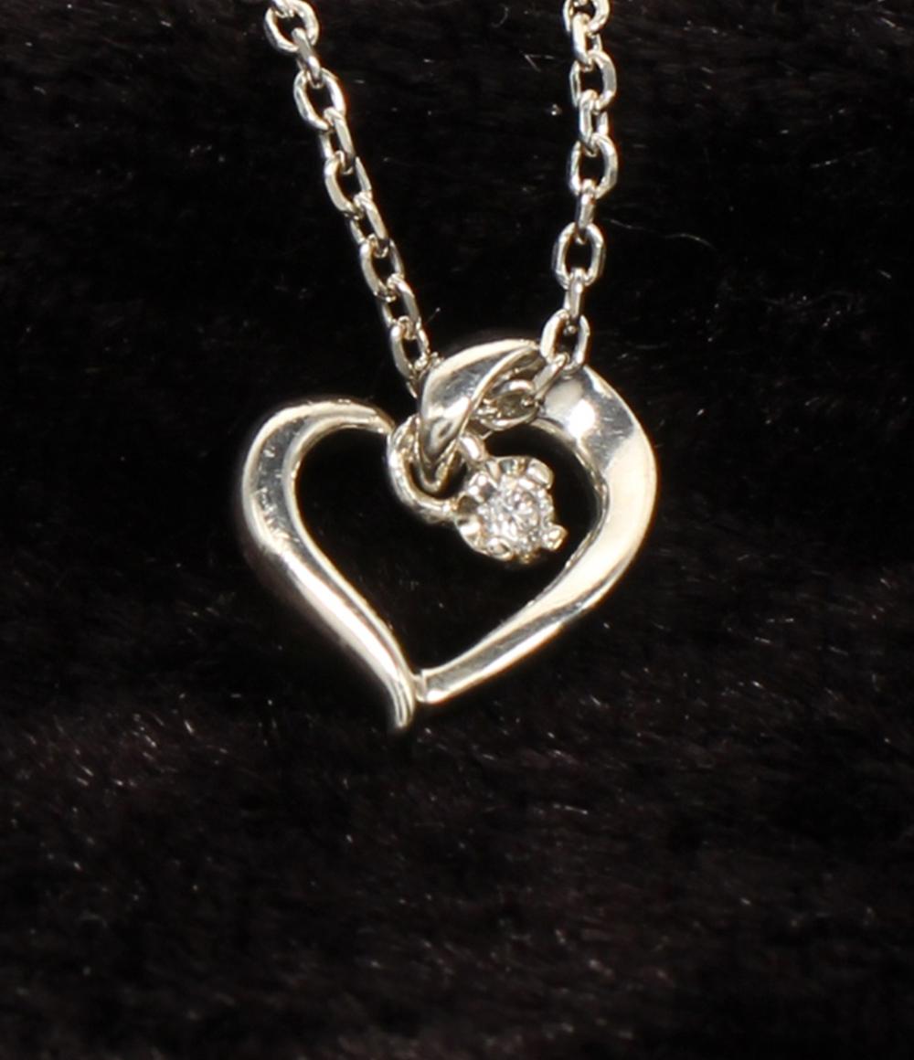 美品 ヨンドシー ネックレス SV ハートモチーフ レディース 4℃