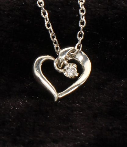 美品 ヨンドシー ネックレス SV ハートモチーフ レディース 4℃
