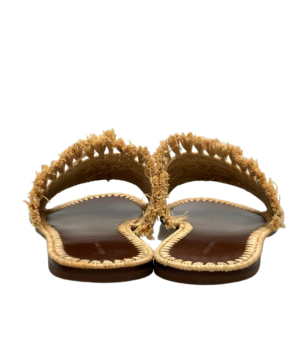 Tory Burch フラットサンダル エレノア ラフィア レディース SIZE 7.5 (25cm) トリーバーチ