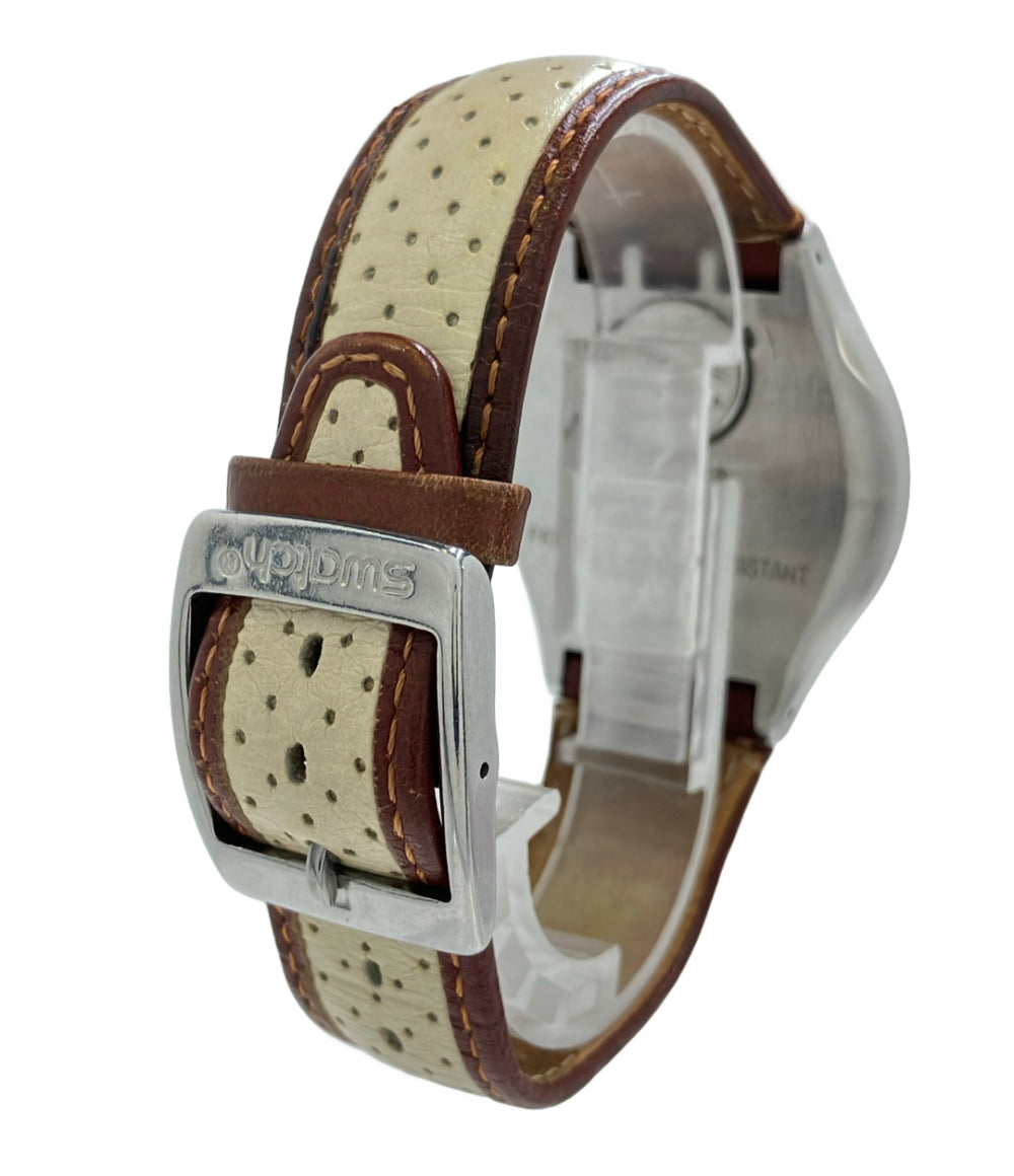 Swatch 腕時計 アイロニー IRONY クオーツ ブラウン メンズ スウォッチ