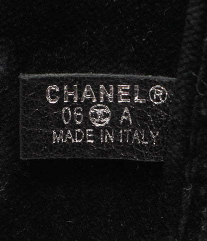 CHANEL ベルト チェーンバックル ベルベットベルト シルバー金具 レディース シャネル