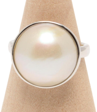 美品 リング 指輪 SV925 マベパール 15mm レディース SIZE 13号