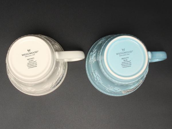 美品 WEDGWOOD マグカップ 2点セット ペア フェスティビティ アイボリー ブルー ウエッジウッド
