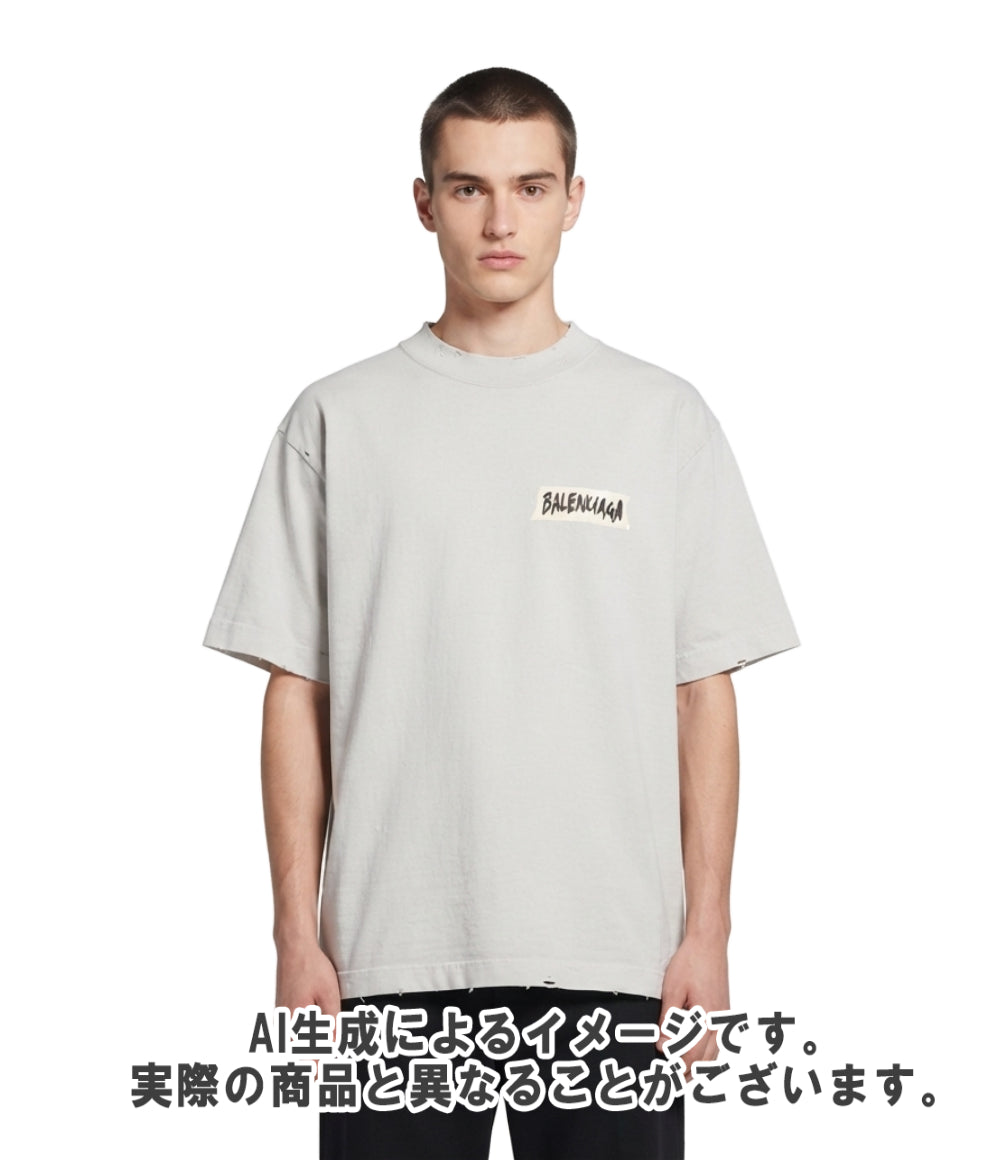 BALENCIAGA 半袖Tシャツ ダメージ加工 25SS Masking Tape T-Shirt メンズ SIZE XXS バレンシアガ