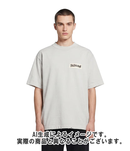 BALENCIAGA 半袖Tシャツ ダメージ加工 25SS Masking Tape T-Shirt メンズ SIZE XXS バレンシアガ