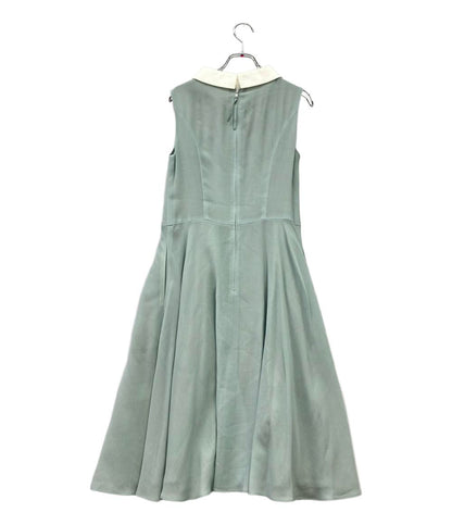 美品 FOXEY ノースリーブワンピース ドレス ロジーリリー スモーキーミント A1 42118-S00F23KJ レディース SIZE 38 (S) フォクシー