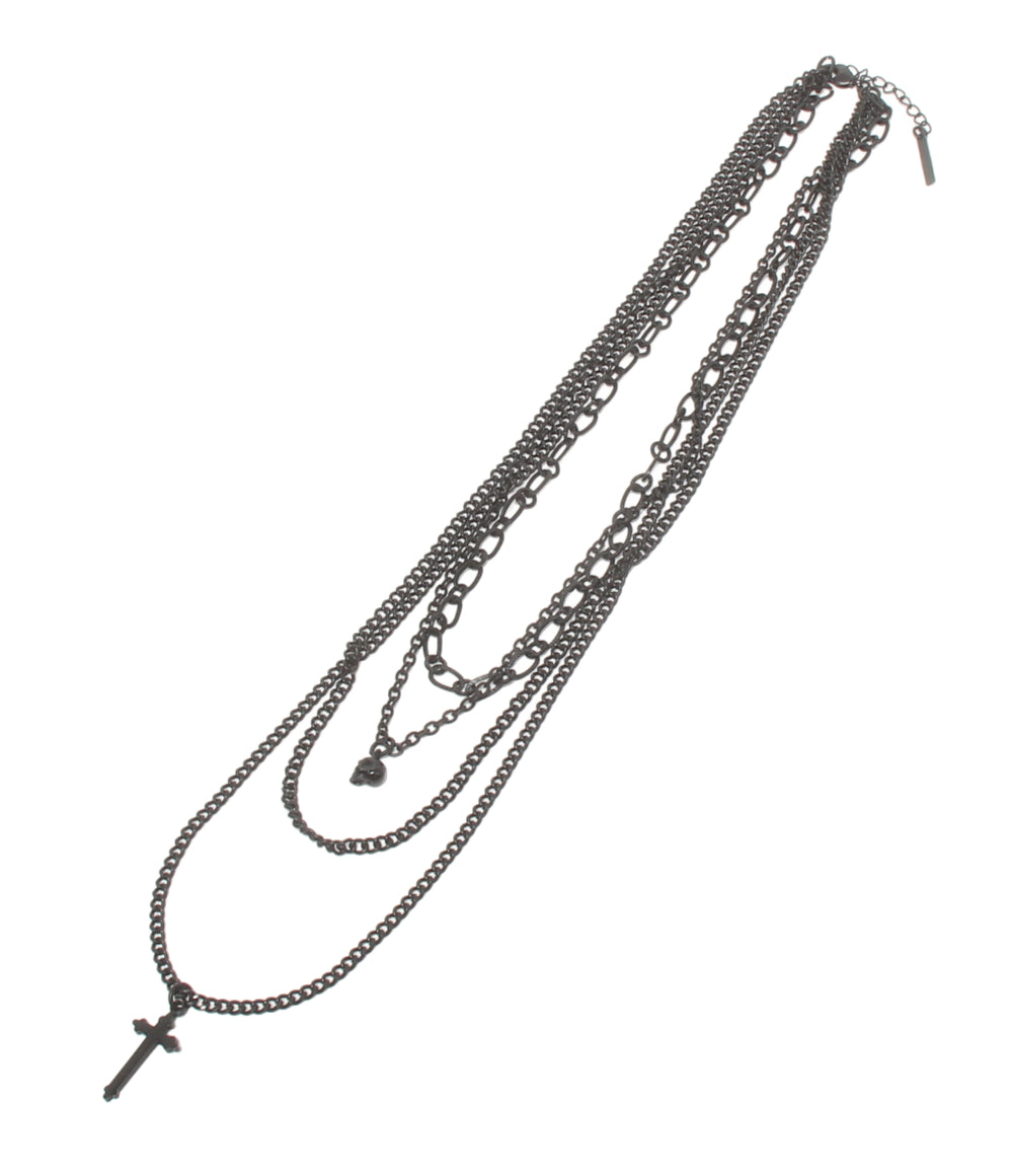 美品 BLACKBARRETT 4連ネックレス メンズ ブラックバレット