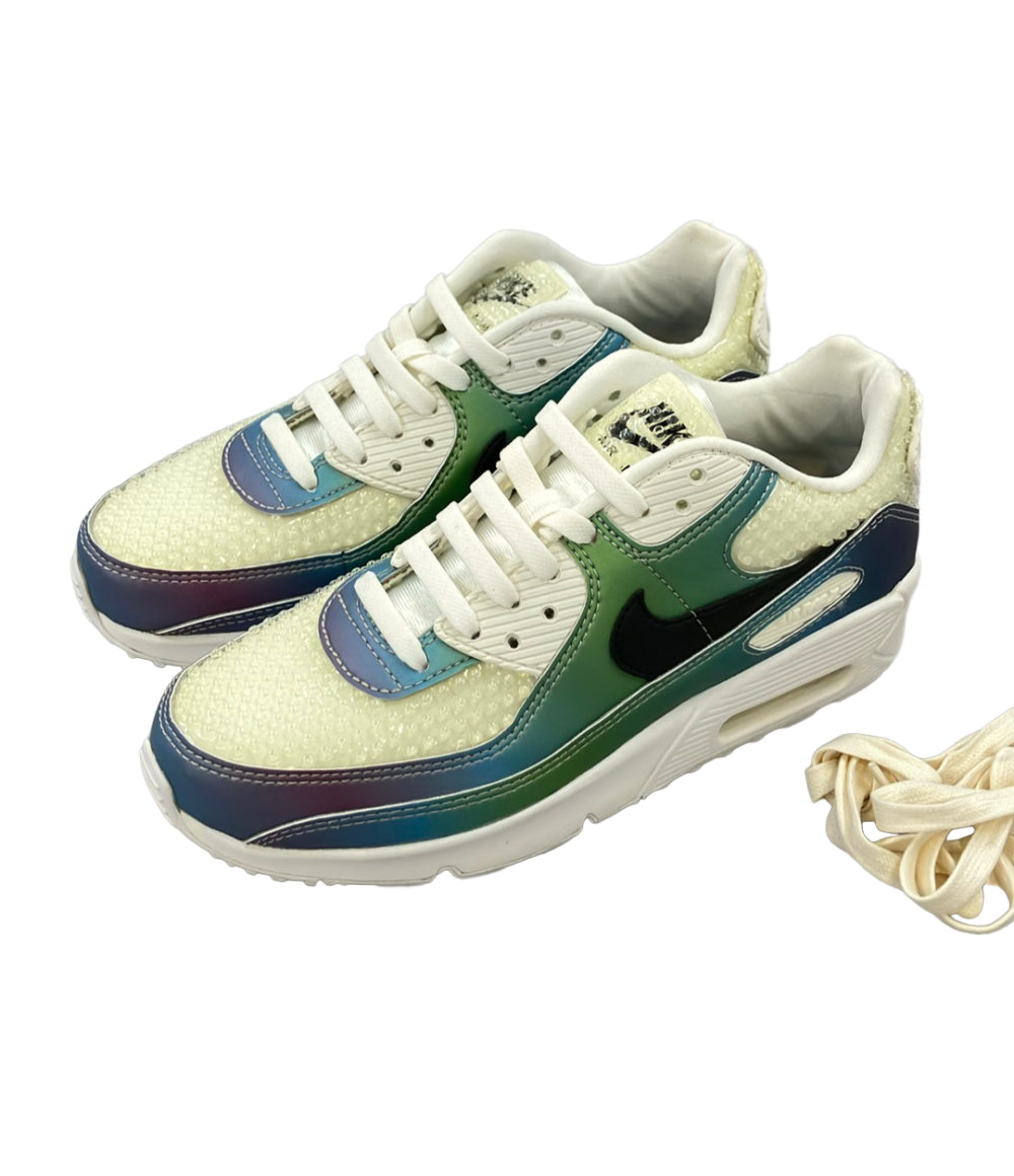 NIKE ローカットスニーカー シャボン玉 虹色 AIR MAX 90 20 GS CT9631-100 キッズ SIZE 22.5 ナイキ