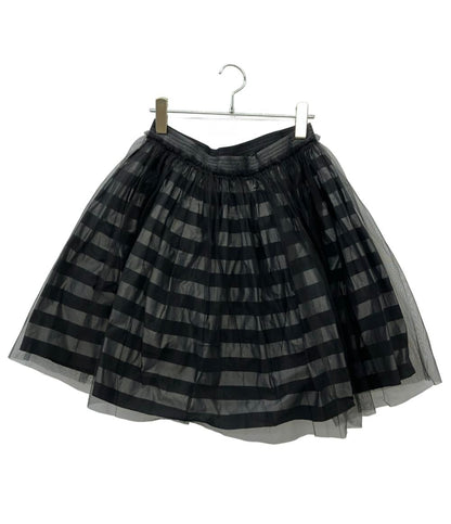 美品 LANVIN en Bleu 膝丈スカート レース 3454539 レディース SIZE 38 (M) ランバンオンブルー