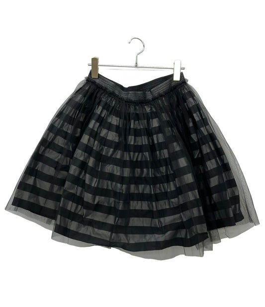 美品 LANVIN en Bleu 膝丈スカート レース 3454539 レディース SIZE 38 (M) ランバンオンブルー