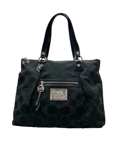 美品 COACH トートバッグ 肩掛け ポピー シグネチャー F16290 レディース コーチ