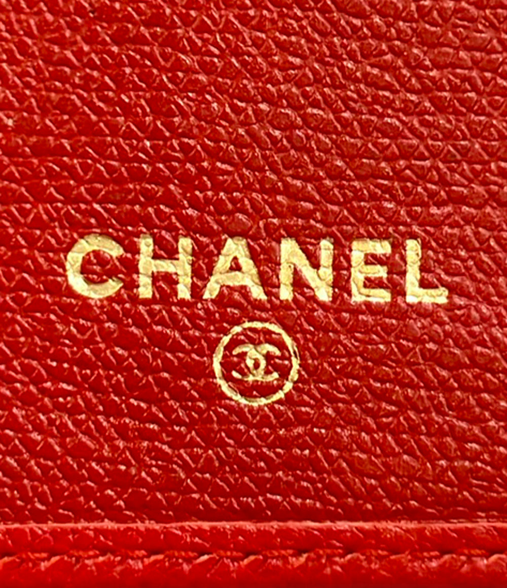 CHANEL 長財布 ゴールド金具 キャビアスキン レディース シャネル