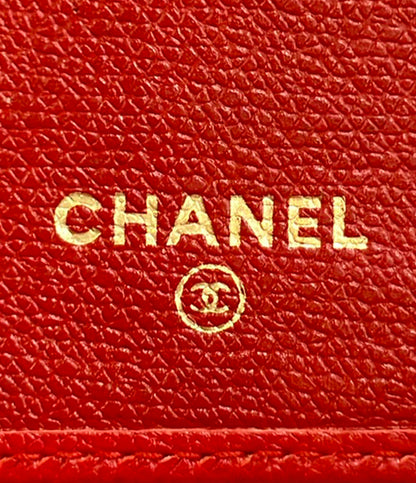 CHANEL 長財布 ゴールド金具 キャビアスキン レディース シャネル