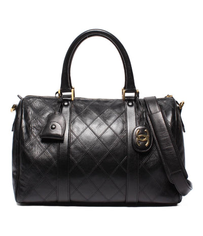CHANEL 2way ミニボストンバッグ ハンドバッグ ショルダーバッグ 肩掛け ゴールド金具 ビコローレ レディース シャネル
