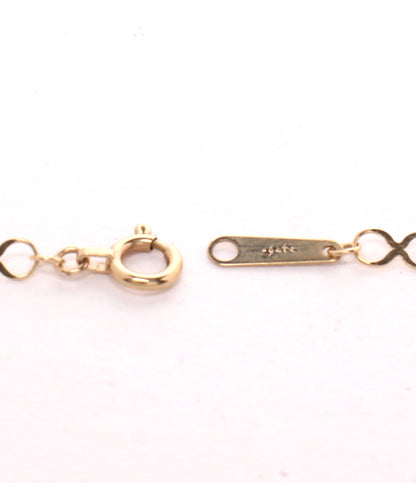 美品 agete ネックレス K10 K5 ラピスラズリ ダイヤ レディース アガット