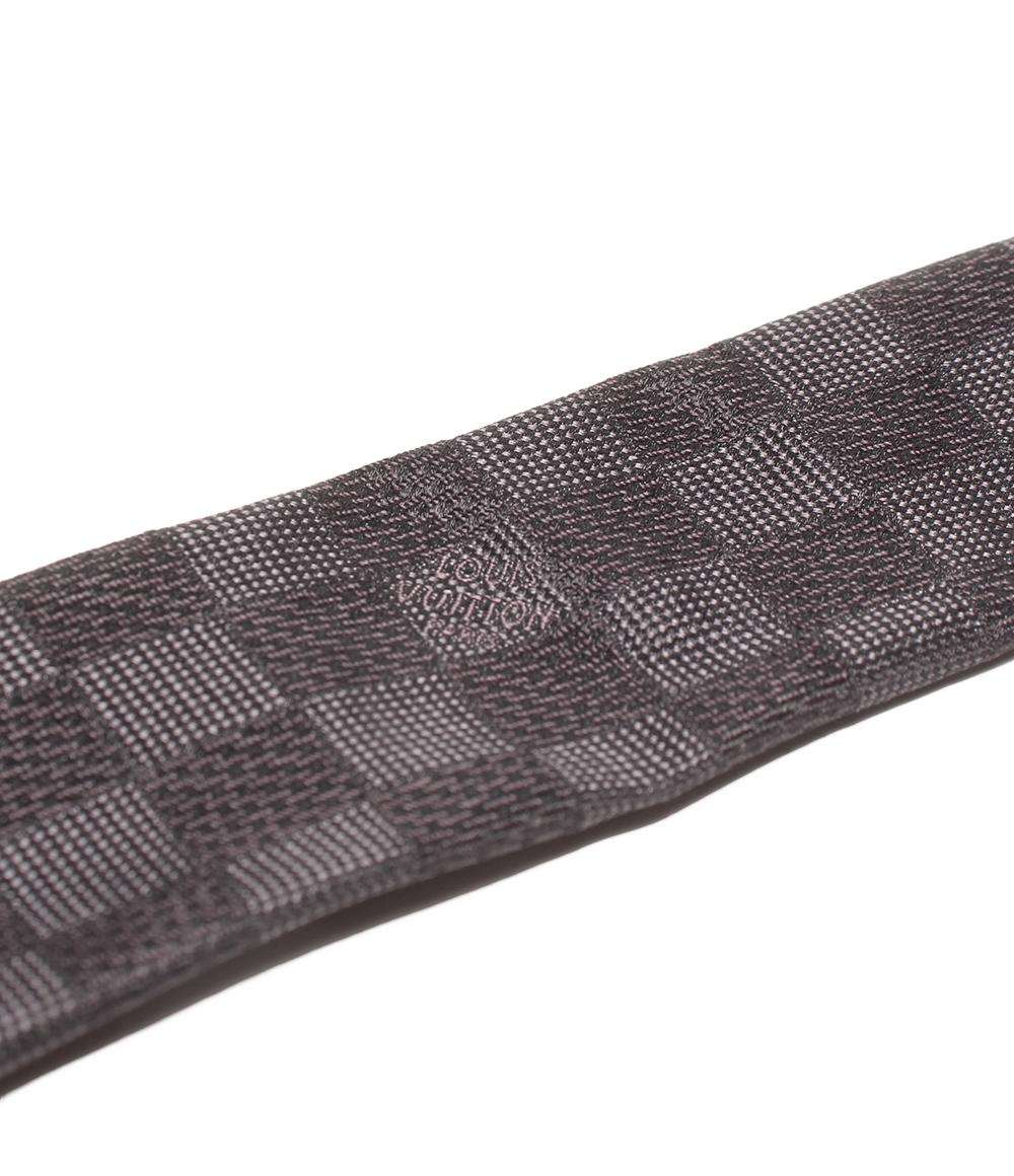 美品 LOUIS VUITTON ネクタイ シルク100% ダミエ メンズ ルイ・ヴィトン