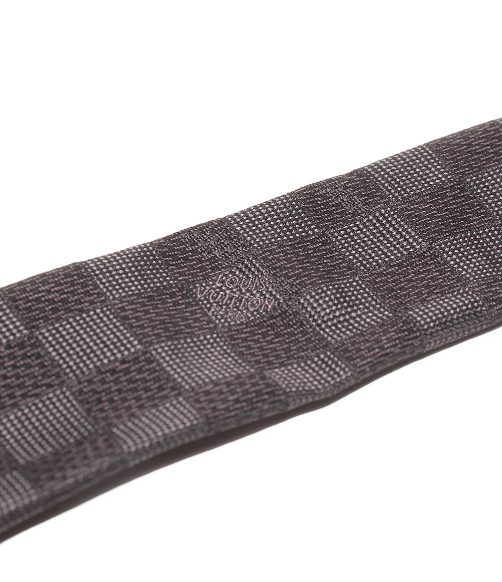 美品 LOUIS VUITTON ネクタイ シルク100% ダミエ メンズ ルイ・ヴィトン