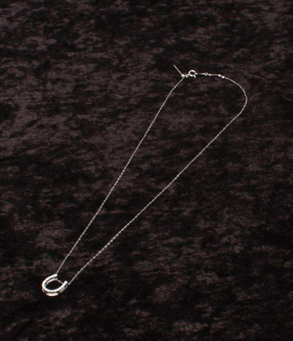 美品 ネックレス Pt950 Pt900 ダイヤ 0.20ct ホースシューモチーフ レディース