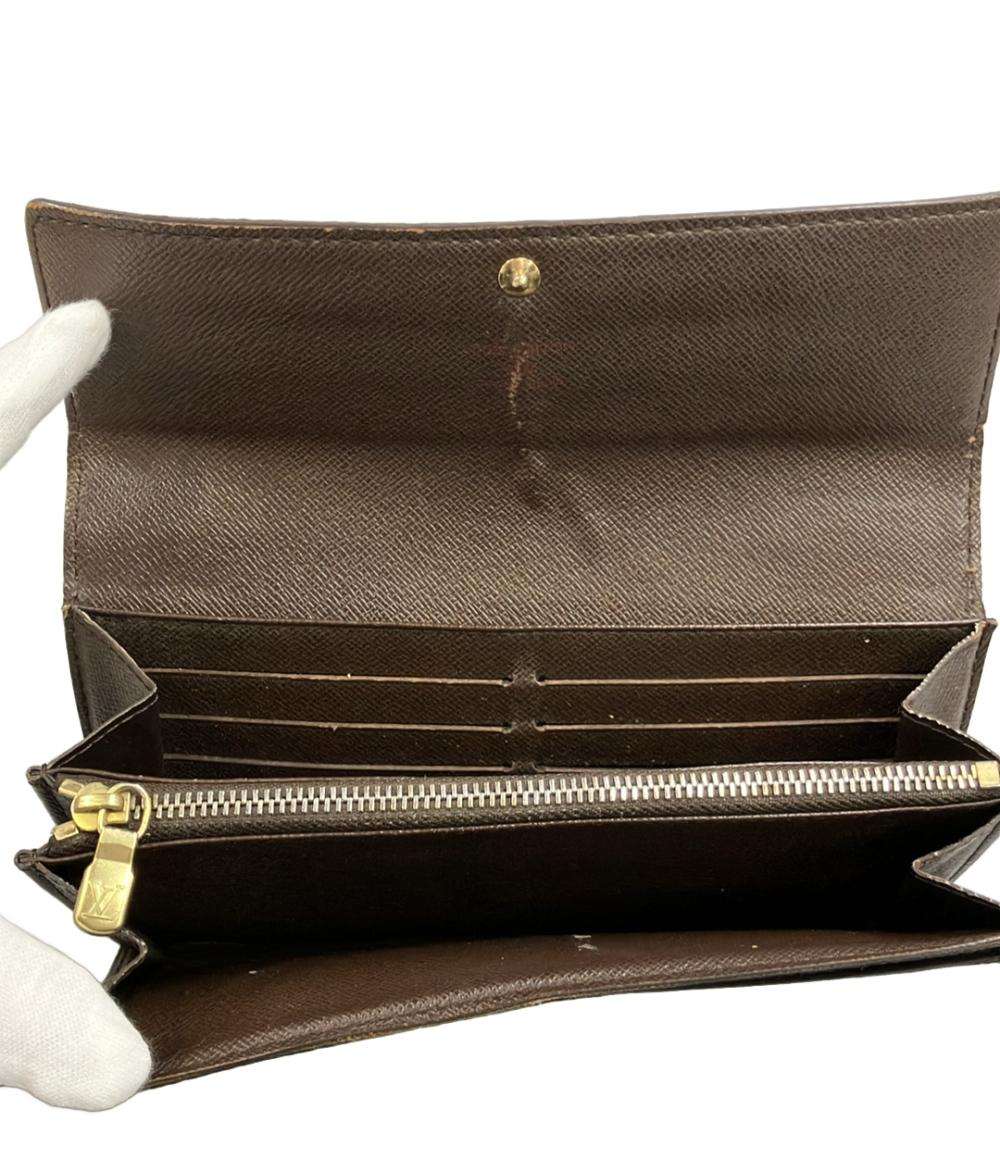 LOUIS VUITTON 長財布 ポルトフォイユ サラ ダミエ エベヌ N61734 メンズ レディース ルイ・ヴィトン