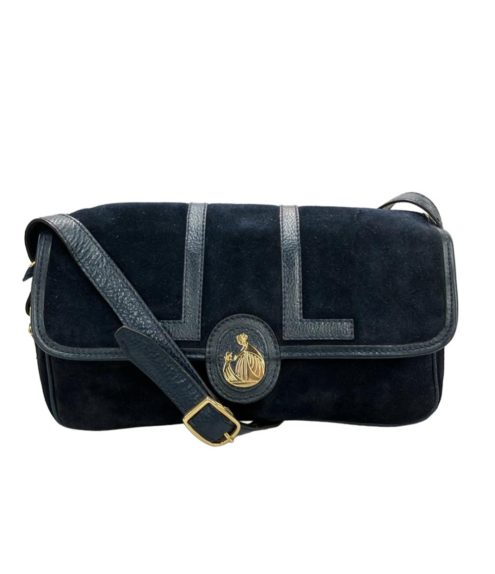 訳あり LANVIN ショルダーバッグ 肩掛け スエード レザー レディース ランバン