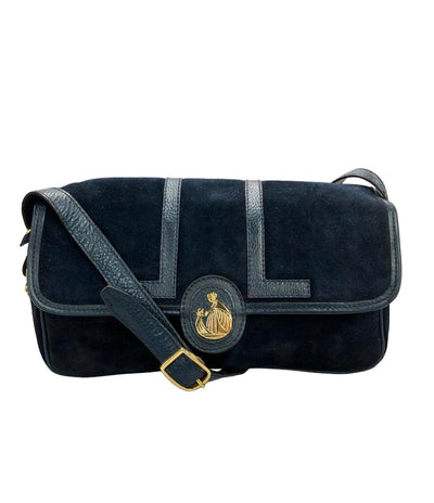 訳あり LANVIN ショルダーバッグ 肩掛け スエード レザー レディース ランバン