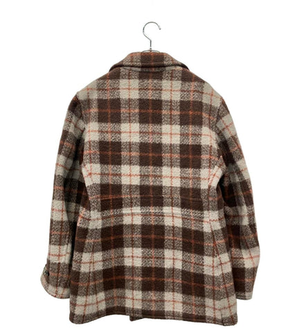 A BATHING APE チェック柄 ピーコート メンズ SIZE M アベイシングエイプ