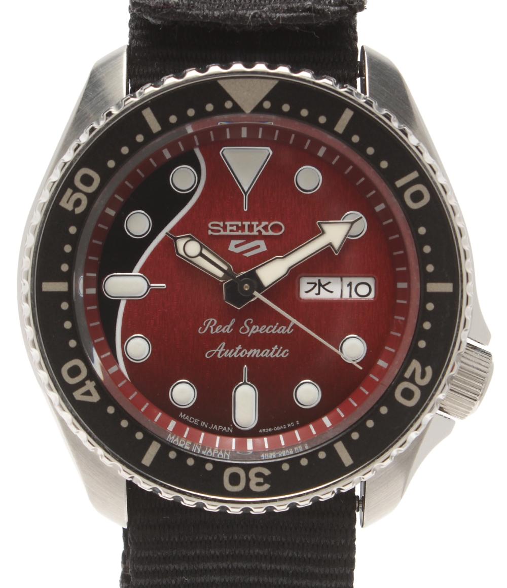 SEIKO 腕時計 QUEEN ブライアン・メイ レッド・スペシャルモデル 5 スポーツ 自動巻き レッド 4R36-08H0（SBSA073） メンズ セイコー