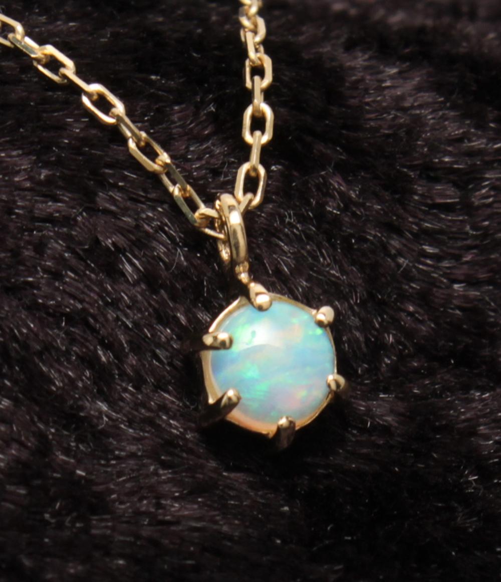 美品 クロチェ ネックレス K10 ホワイトオパール レディース Cloche