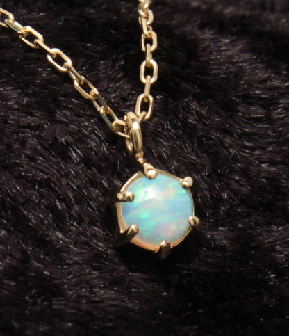 美品 クロチェ ネックレス K10 ホワイトオパール レディース Cloche