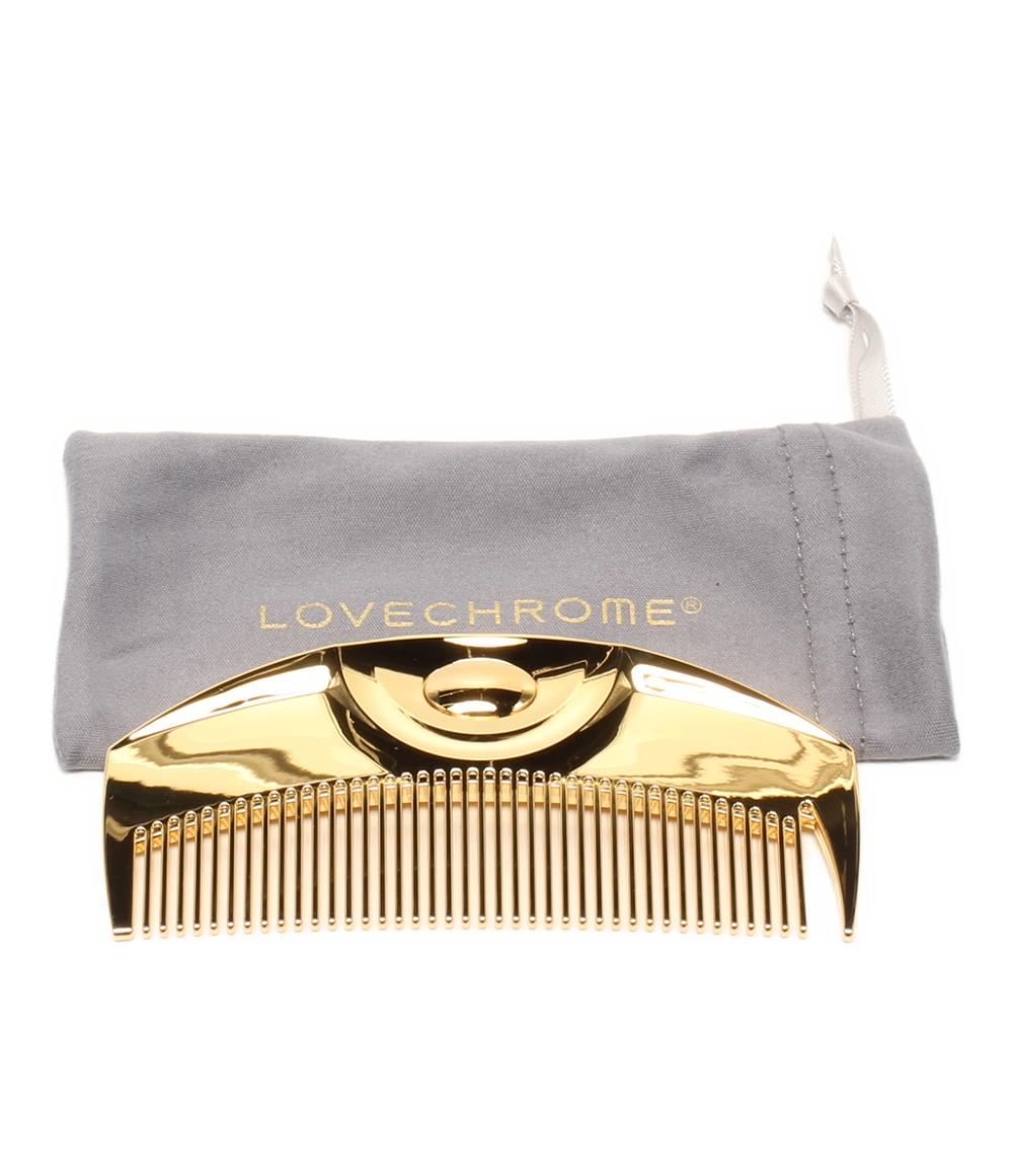 美品 LOVECHROME ヘアコーム くし クシ K24GP ツキ ゴールド レディース ラブクロム