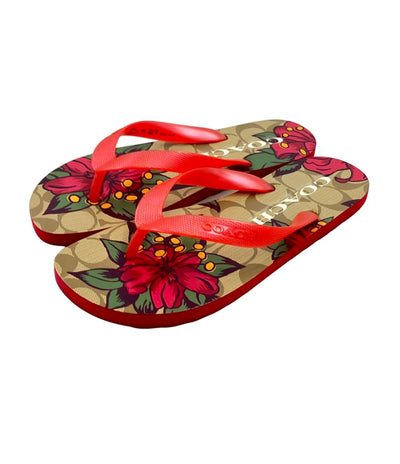 美品 COACH ビーチサンダル シグネチャー柄 レディース SIZE 5 B コーチ