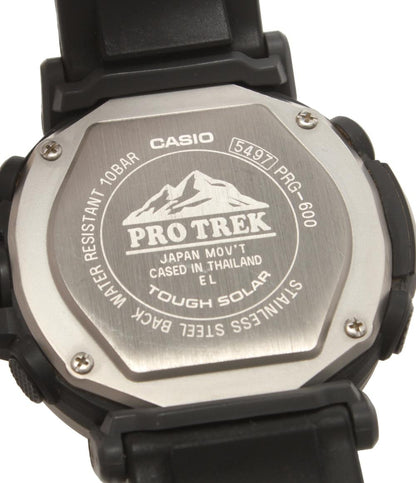 美品 CASIO 腕時計 プロトレック PRO TREK ソーラー ブラック PRG-600 メンズ カシオ