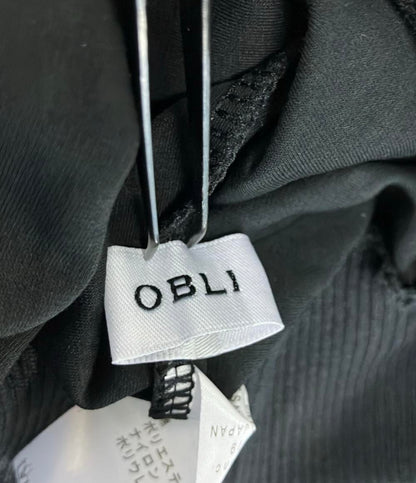 美品 オブリ ナイロンヘンリーネックノースリーブブラウス レディース SIZE F OBLI