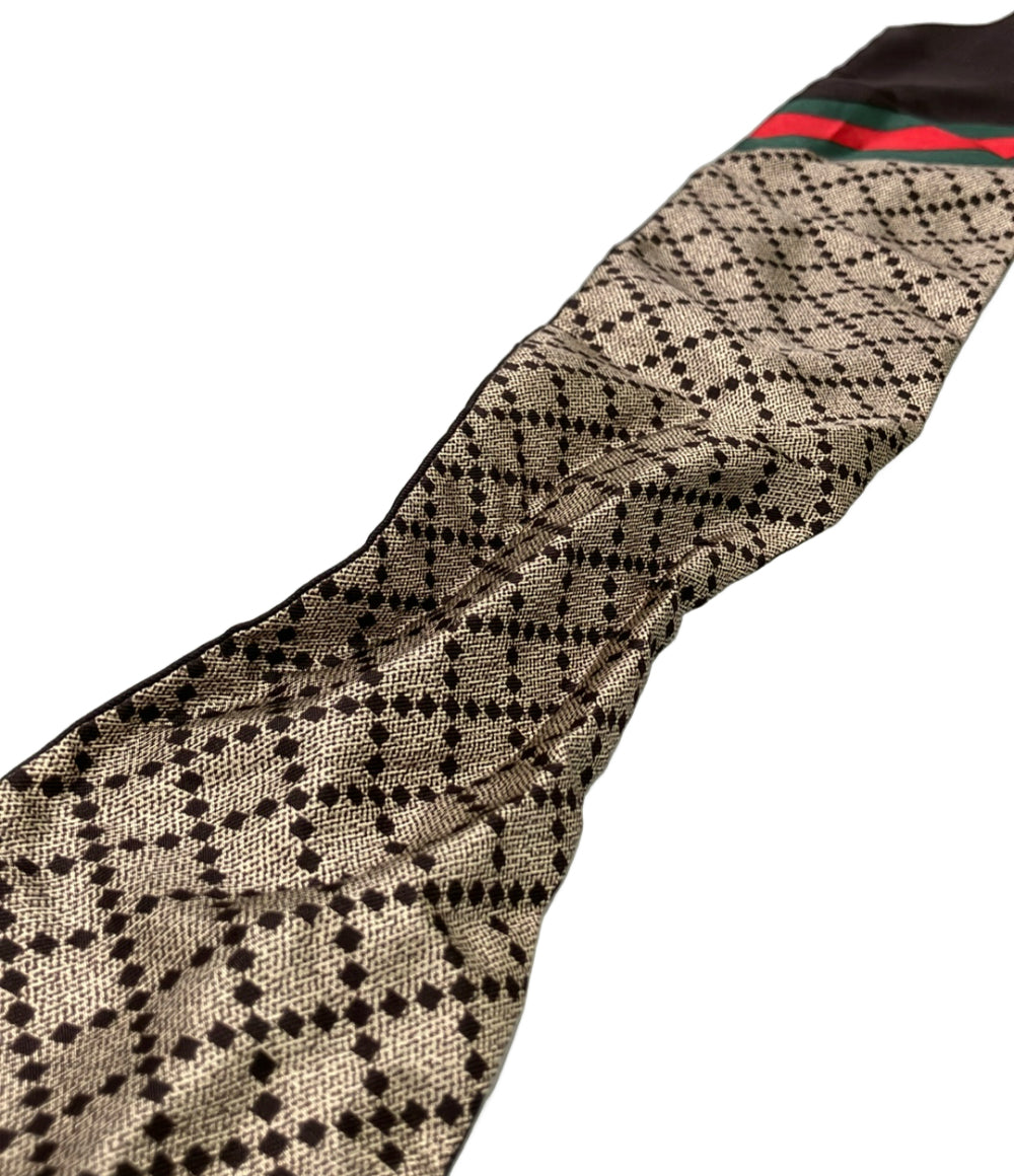 GUCCI リボンスカーフ シルク 100% GGチャーム付き 273804 3G001 2074