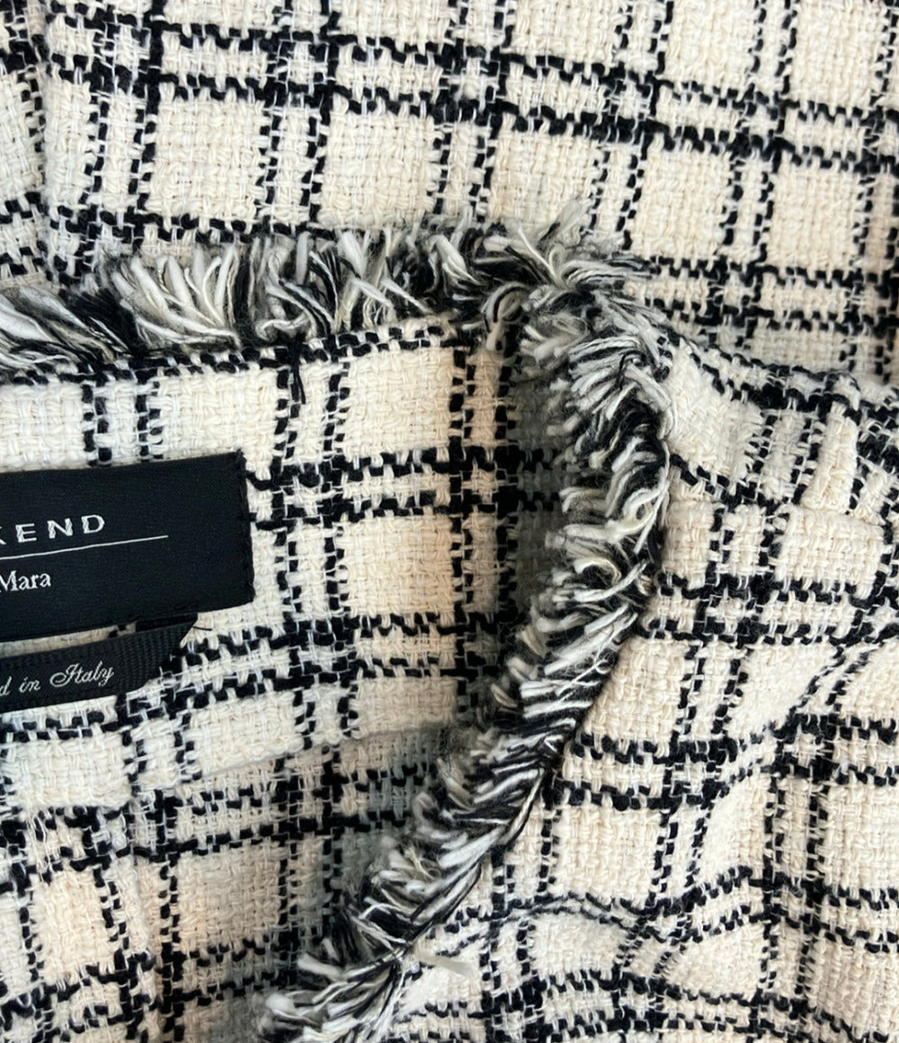 Max Mara Weekend ツイード ノーカラーコート レディース SIZE 40 マックスマーラウィークエンド