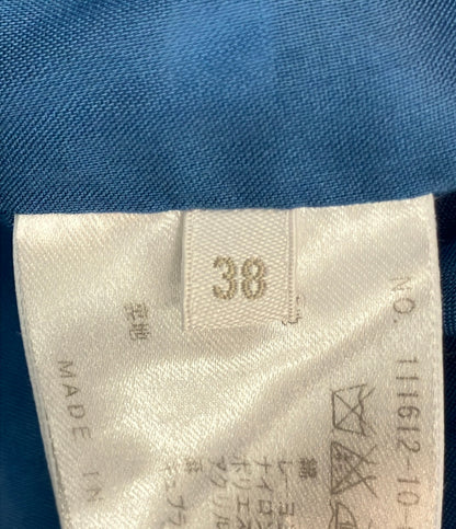 ANAYI ノーカラージャケット ブルーミックス ツイード 111612-10-060-61-380 レディース SIZE 38 (S) アナイ