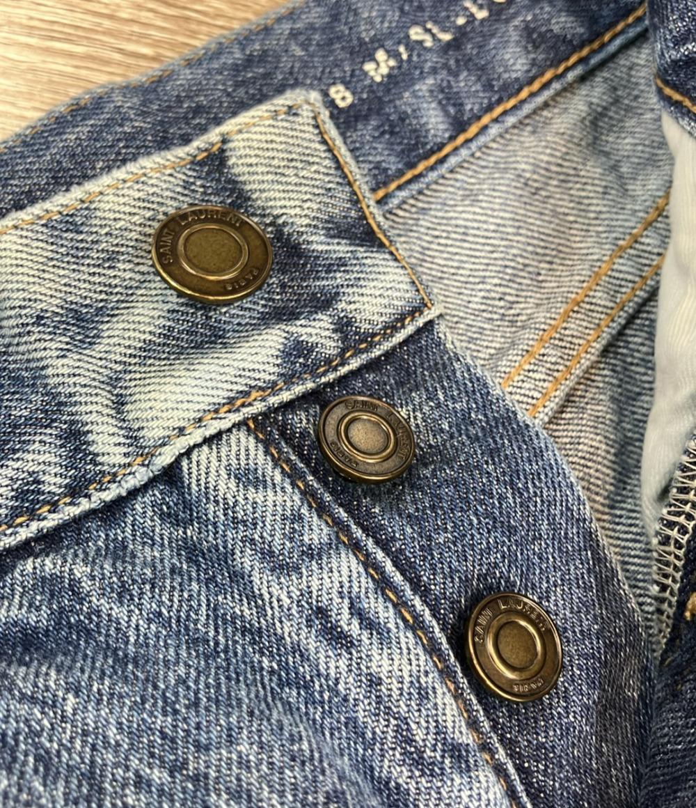 サンローラン デニムパンツ ダメージ加工 597052 y372e メンズ SIZE 27