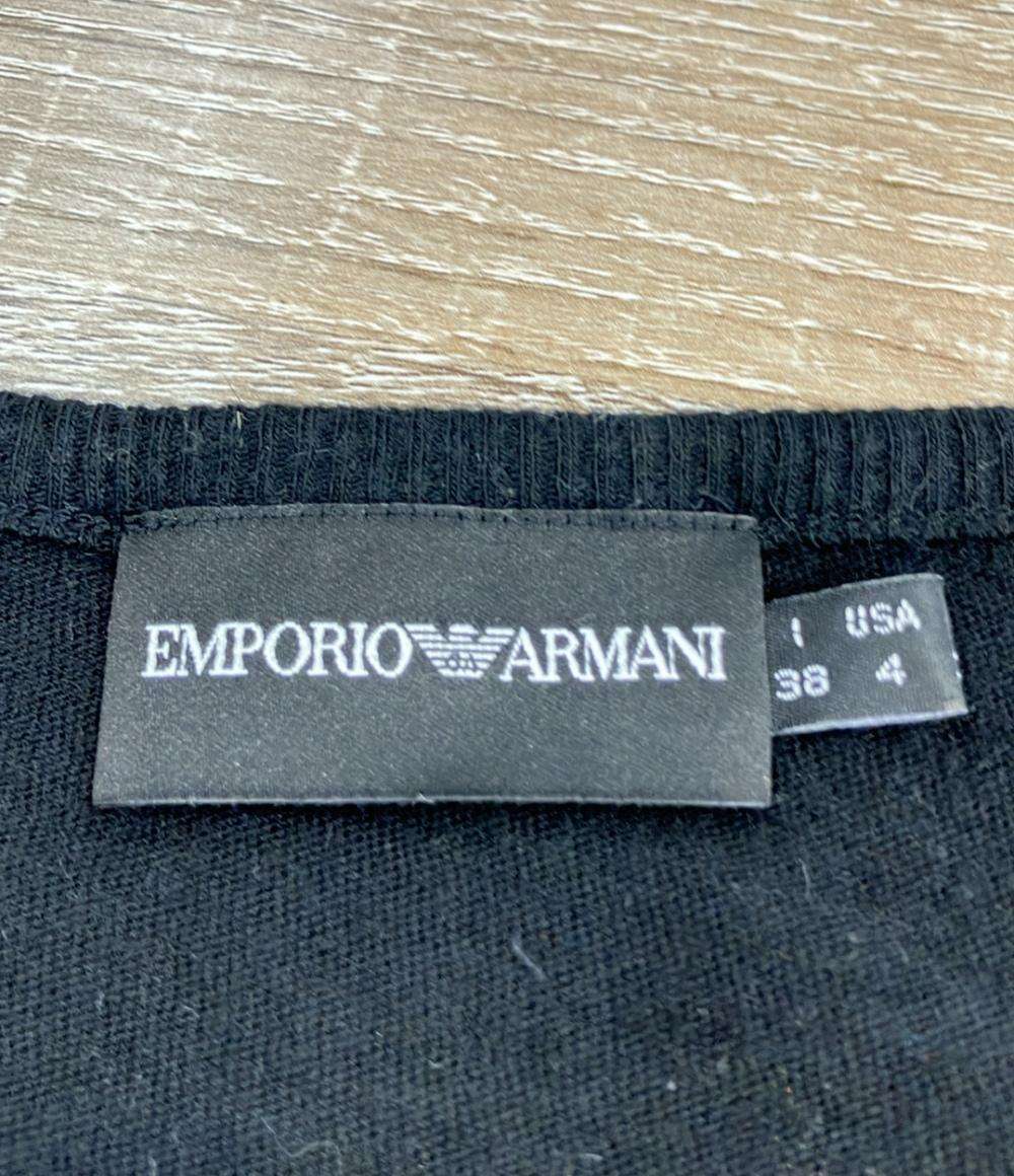 Emporio Armani 長袖ニット スパンコールロゴ UEPC 2072 295 GDM441N-12 レディース レディース SIZE 38 (S) エンポリオ・アルマーニ
