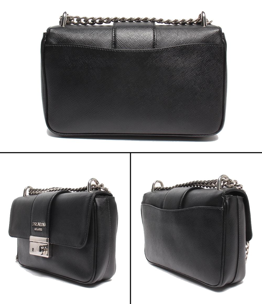 PRADA チェーンショルダーバッグ 斜め掛け 肩掛け サフィアーノ 1BD298 レディース プラダ