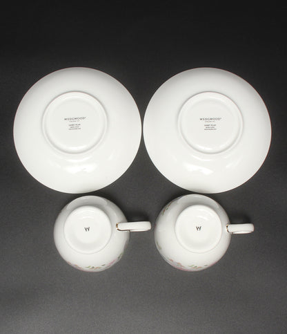 美品 WEDGWOOD カップ＆ソーサー 2客セット ペア スウィートプラム ウエッジウッド