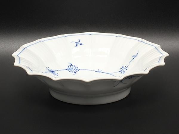 美品 Royal Copenhagen シェルディッシュ 皿 17cm ブルーフルーテッド ロイヤルコペンハーゲン