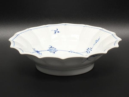 美品 Royal Copenhagen シェルディッシュ 皿 17cm ブルーフルーテッド ロイヤルコペンハーゲン