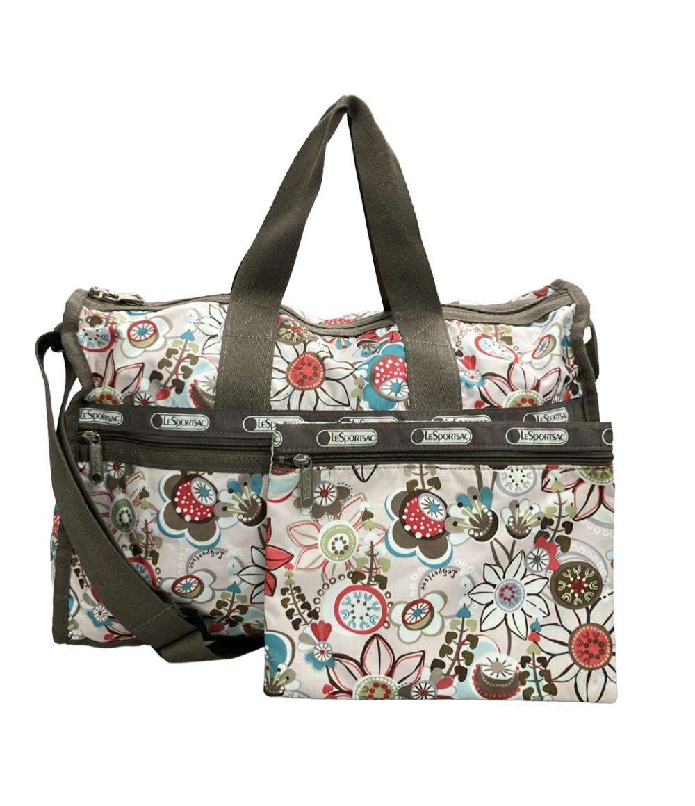 美品 LeSportsac ボストンバッグ ショルダーバッグ 2WAY 斜め掛け レディース レスポートサック